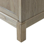 Bahut à 4 portes avec miroir – Gris / Bois