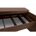 Buffet en placage de bois Noyer/Or et Nevoa/Titane – 4 portes, 1 tiroir