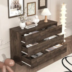 Commode de rangement à 6 tiroirs marron/gris/gris foncé – Convient pour 1 personne