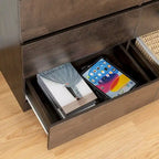 Commode de rangement à 6 tiroirs marron/gris/gris foncé – Convient pour 1 personne