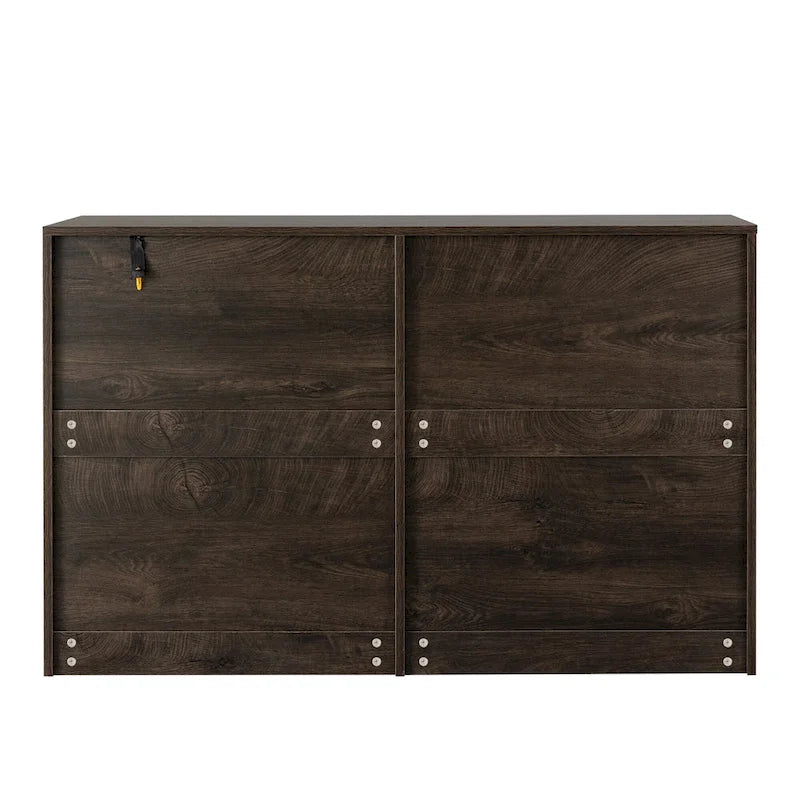 Commode de rangement à 6 tiroirs marron/gris/gris foncé – Convient pour 1 personne
