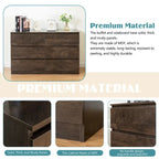 Commode de rangement à 6 tiroirs marron/gris/gris foncé – Convient pour 1 personne