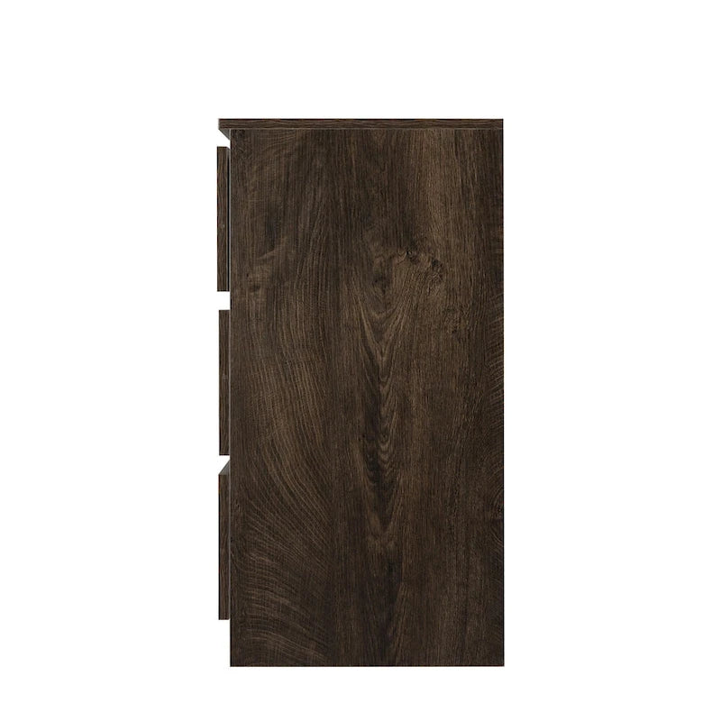 Commode de rangement à 6 tiroirs marron/gris/gris foncé – Convient pour 1 personne