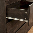 Commode de rangement à 6 tiroirs marron/gris/gris foncé – Convient pour 1 personne