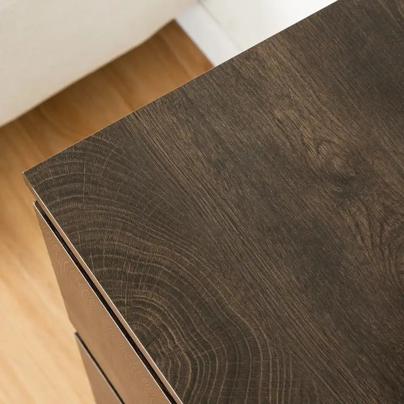 Commode de rangement à 6 tiroirs marron/gris/gris foncé – Convient pour 1 personne