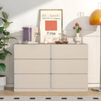 Commode de rangement à 6 tiroirs marron/gris/gris foncé – Convient pour 1 personne