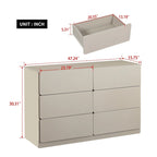 Commode de rangement à 6 tiroirs marron/gris/gris foncé – Convient pour 1 personne
