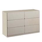 Commode de rangement à 6 tiroirs marron/gris/gris foncé – Convient pour 1 personne