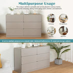 Commode de rangement à 6 tiroirs marron/gris/gris foncé – Convient pour 1 personne