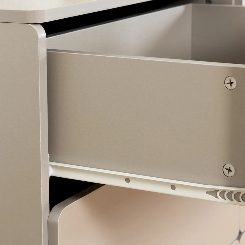 Commode de rangement à 6 tiroirs marron/gris/gris foncé – Convient pour 1 personne