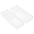 Clear Drawer Organizer Set for Office Storage
