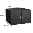 Caisson mobile en acier noir à 2 tiroirs