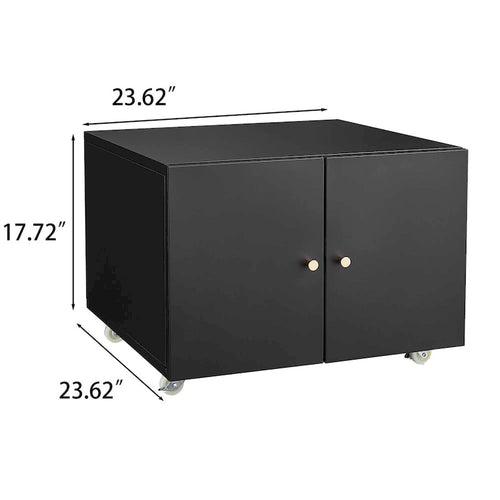 Caisson mobile en acier noir à 2 tiroirs
