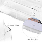Présentoir à brochures en acrylique transparent, 3 ou 4 niveaux, usage unique