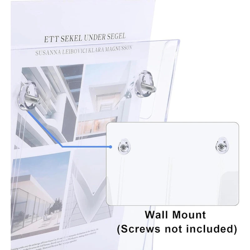 Présentoir à brochures en acrylique transparent, 3 ou 4 niveaux, usage unique