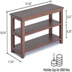 Banc à chaussures en bois à 2 niveaux naturel/marron pour 1 à 2 personnes