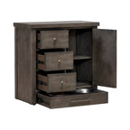Mangeoire pour animaux avec tiroirs de rangement « Flea Market », blanc/gris anthracite – 1 animal