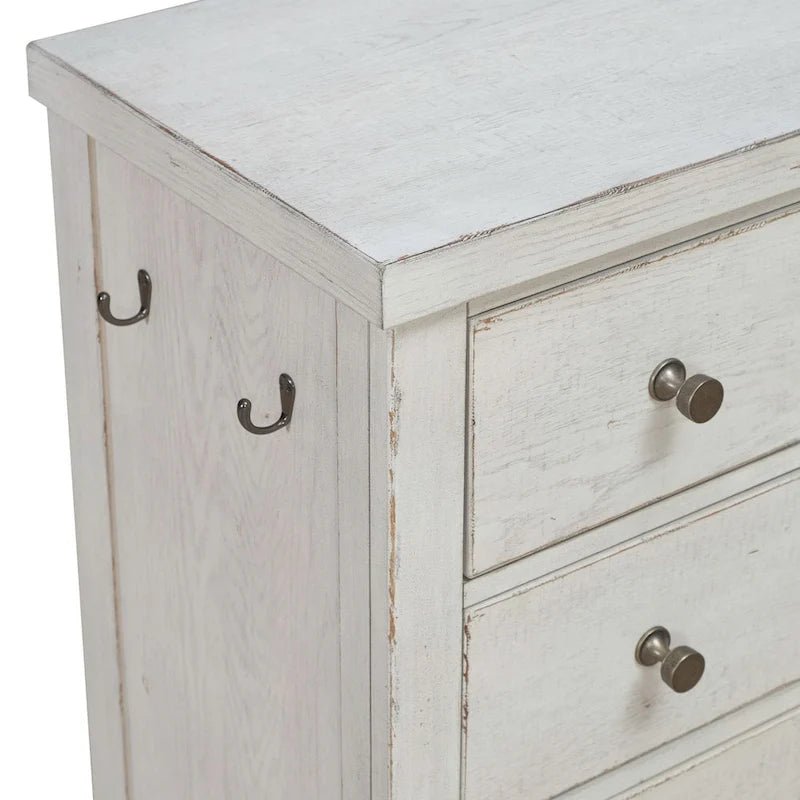 Mangeoire pour animaux avec tiroirs de rangement « Flea Market », blanc/gris anthracite – 1 animal
