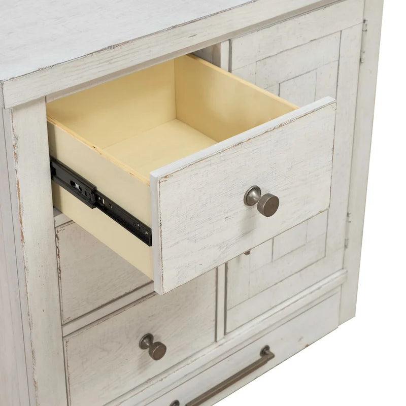 Mangeoire pour animaux avec tiroirs de rangement « Flea Market », blanc/gris anthracite – 1 animal