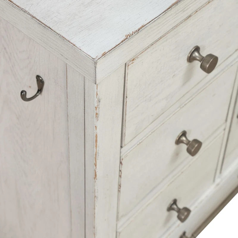 Mangeoire pour animaux avec tiroirs de rangement « Flea Market », blanc/gris anthracite – 1 animal