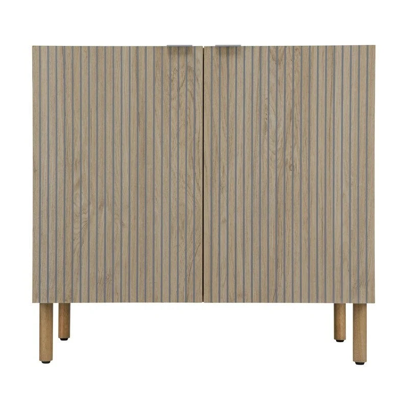 Armoire 2 portes noire et marron clair, MDF, montage par 1 personne