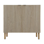 Armoire 2 portes noire et marron clair, MDF, montage par 1 personne