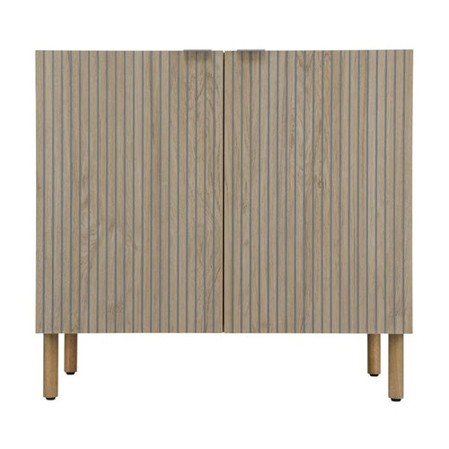 Armoire 2 portes noire et marron clair, MDF, montage par 1 personne