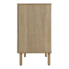 Armoire 2 portes noire et marron clair, MDF, montage par 1 personne