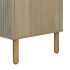 Armoire 2 portes noire et marron clair, MDF, montage par 1 personne