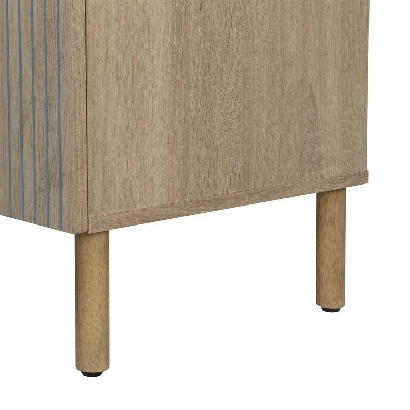 Armoire 2 portes noire et marron clair, MDF, montage par 1 personne