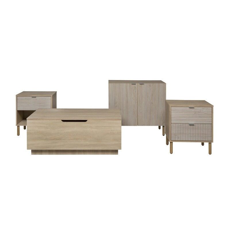 Armoire 2 portes noire et marron clair, MDF, montage par 1 personne