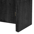 Enfilade Courbe – Finition Bois Naturel / Noir Antique, Poignées Dorées, 2 Portes