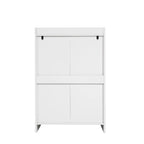 Commode en bois 4 tiroirs Blanc/Noir, Style Moderne Minimaliste, 1 unité