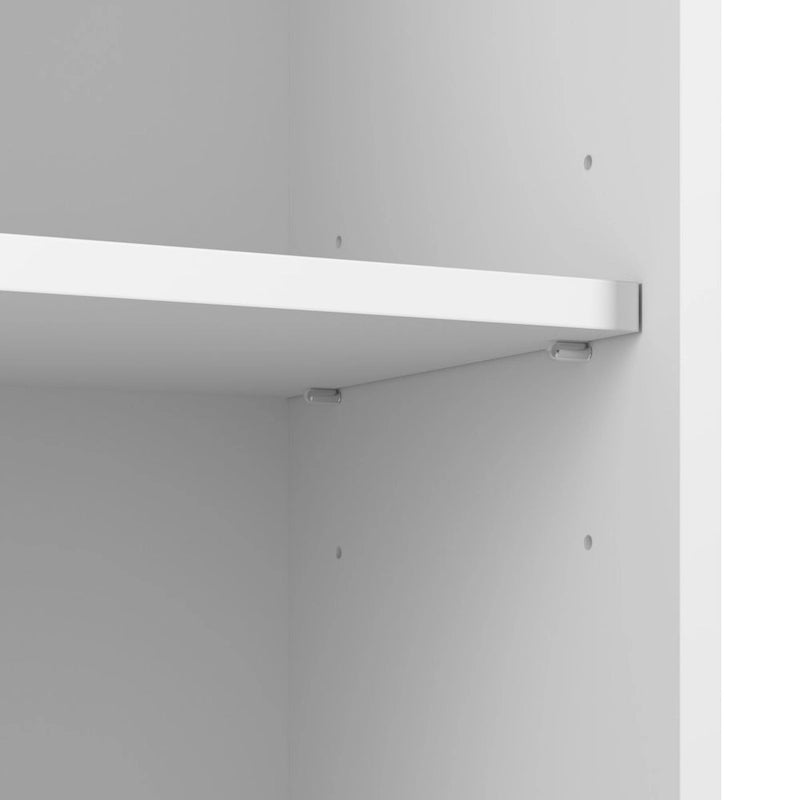 Bibliothèque de rangement 4 cubes blanche – Pieds en acier, 2 étagères