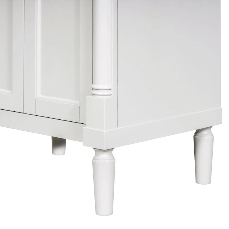 Meuble-lavabo simple vert/blanc/argenté/bleu avec armoire – 1 personne