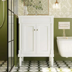 Meuble-lavabo simple vert/blanc/argenté/bleu avec armoire – 1 personne