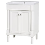 Meuble-lavabo simple vert/blanc/argenté/bleu avec armoire – 1 personne