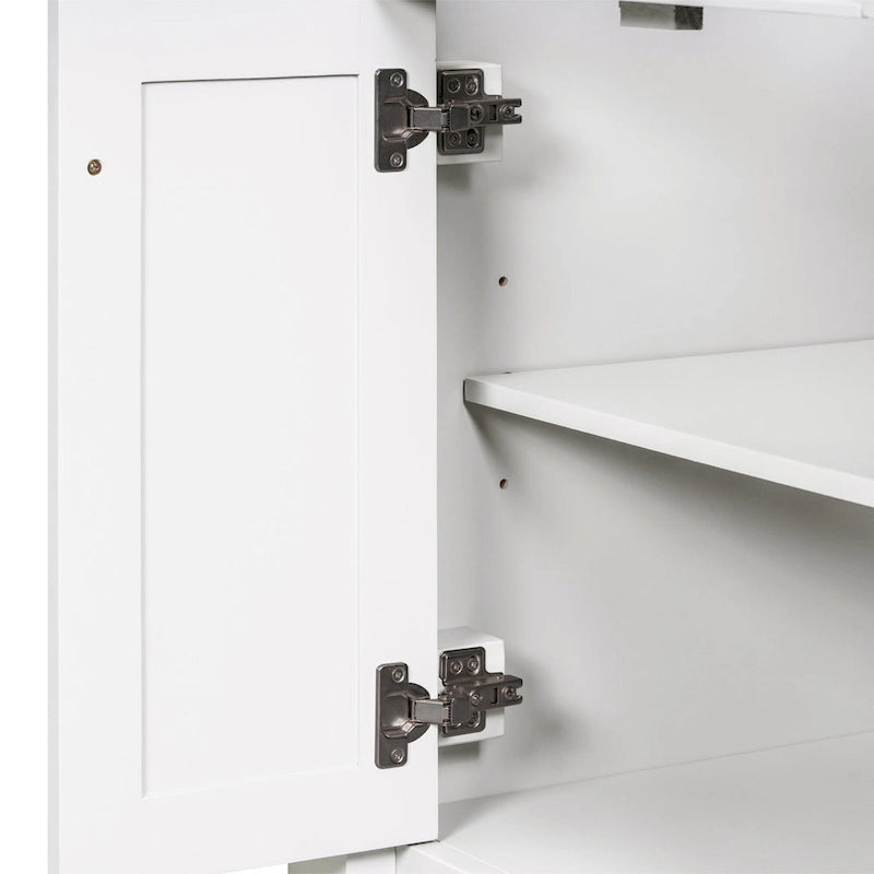 Meuble-lavabo simple vert/blanc/argenté/bleu avec armoire – 1 personne