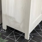 Meuble bas de lavabo autoportant blanc, deux portes, étagère réglable