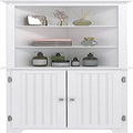 Meuble de rangement d'angle en bois blanc, 2 portes, 33 cm P x 58,4 cm L x 165,1 cm H