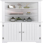 Meuble de rangement d'angle en bois blanc, 2 portes, 33 cm P x 58,4 cm L x 165,1 cm H