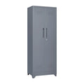 Armoire de rangement haute en acier gris avec porte verrouillable – Assemblage par 1 personne