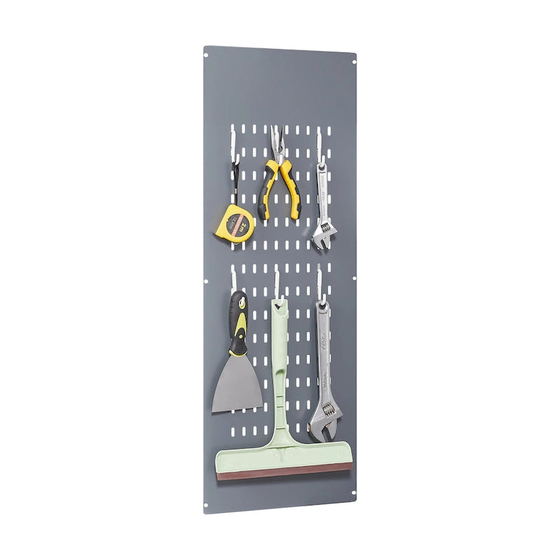 Armoire de rangement haute en acier gris avec porte verrouillable – Assemblage par 1 personne