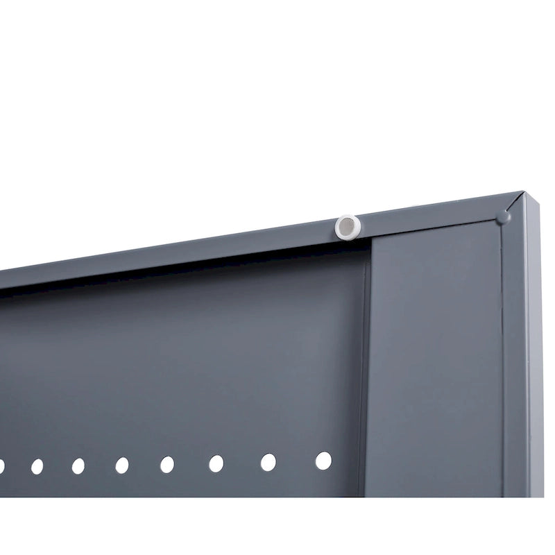 Armoire de rangement haute en acier gris avec porte verrouillable – Assemblage par 1 personne