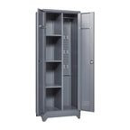 Armoire de rangement haute en acier gris avec porte verrouillable – Assemblage par 1 personne